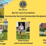 Bel Air Lions Announce their 2023 Community Service Scholarship Recipients!