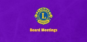 Bel Air Lions Club Board Meeting